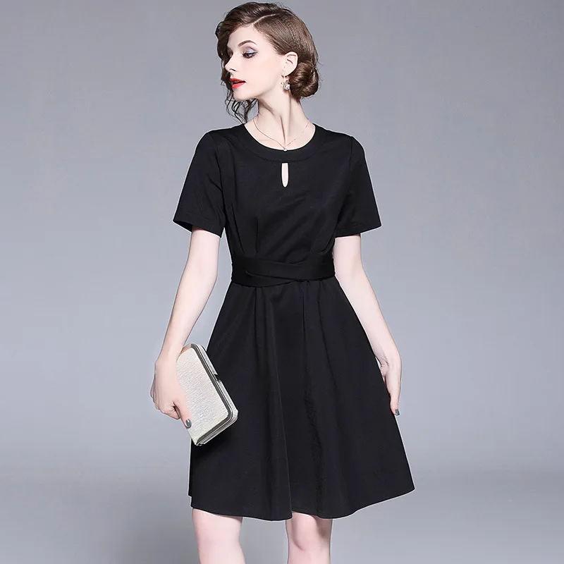 Larci миди черная деловая модельная одежда Vestidos Casuales Mujer 2018 женское платье роковой