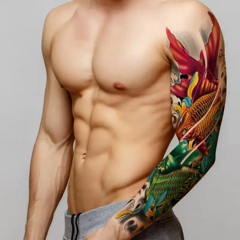 1 лист большая полная рука Временные татуировки стикер водонепроницаемый Череп