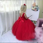 Длинное детское платье с цветочным принтом, с V-образным вырезом
