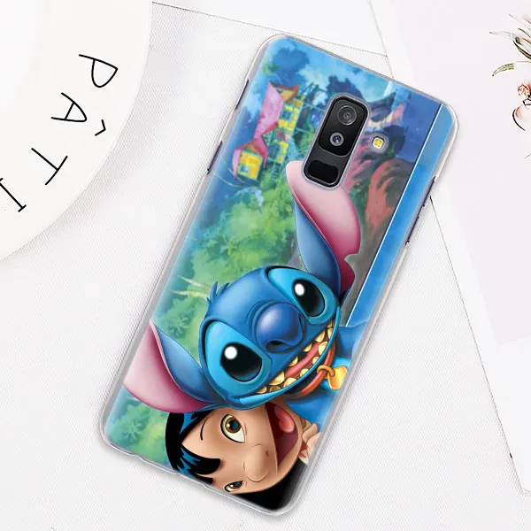 13 Милый чехол для телефона Lilo Stitch s для samsung Galaxy J4 J6 Plus J8 A40 A50 A60 A70 A80 жесткий чехол из поликарбоната - Цвет: 13