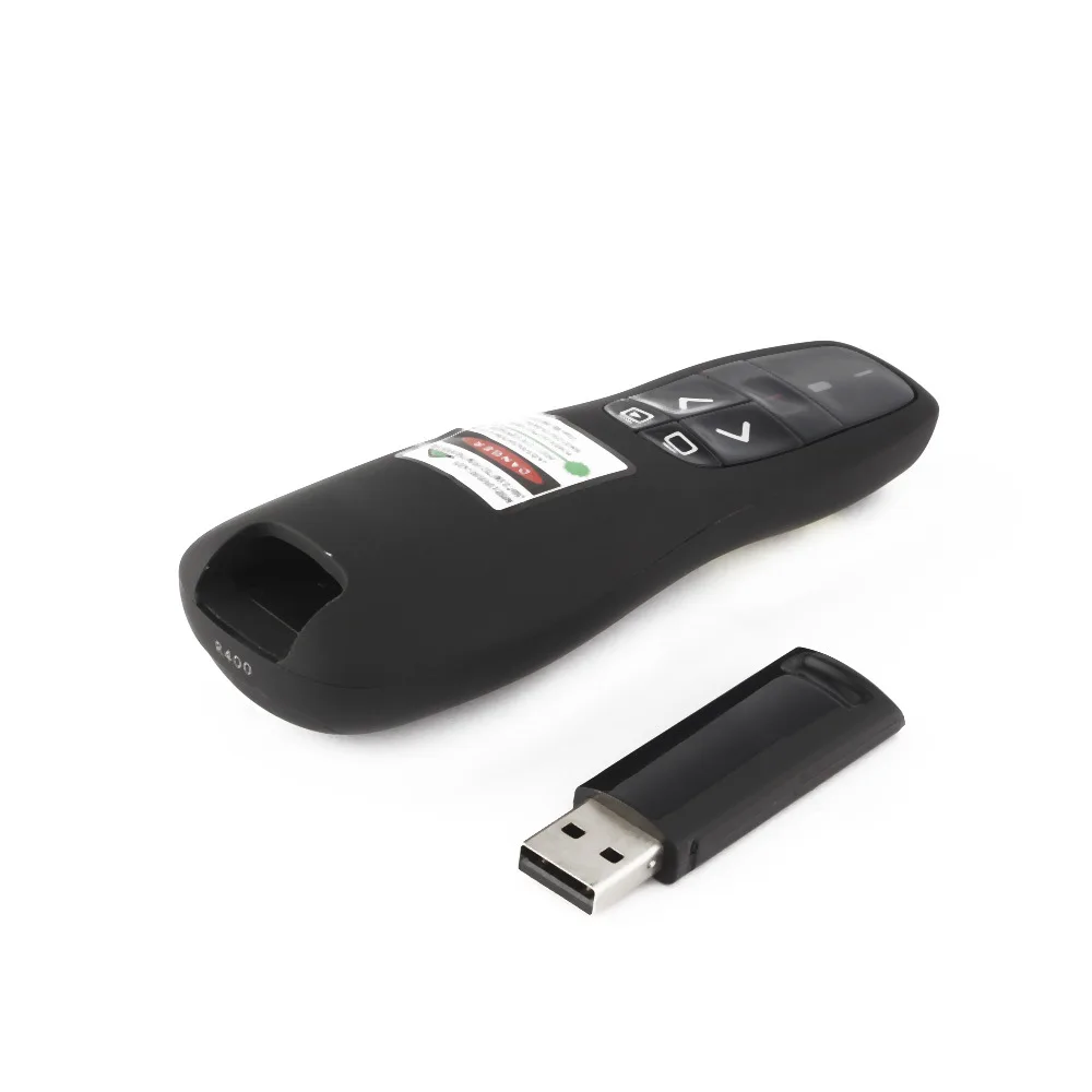 50 шт. R400 2 4 ГГц USB Беспроводная лазерная указка PPT пульт дистанционного управления