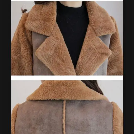 

2017 Deer Velvet Jackets Female Medium Style Leisure Coat Women Winter Thick Lambs Wool Cotton-padded Jacket Winter Parka Q975