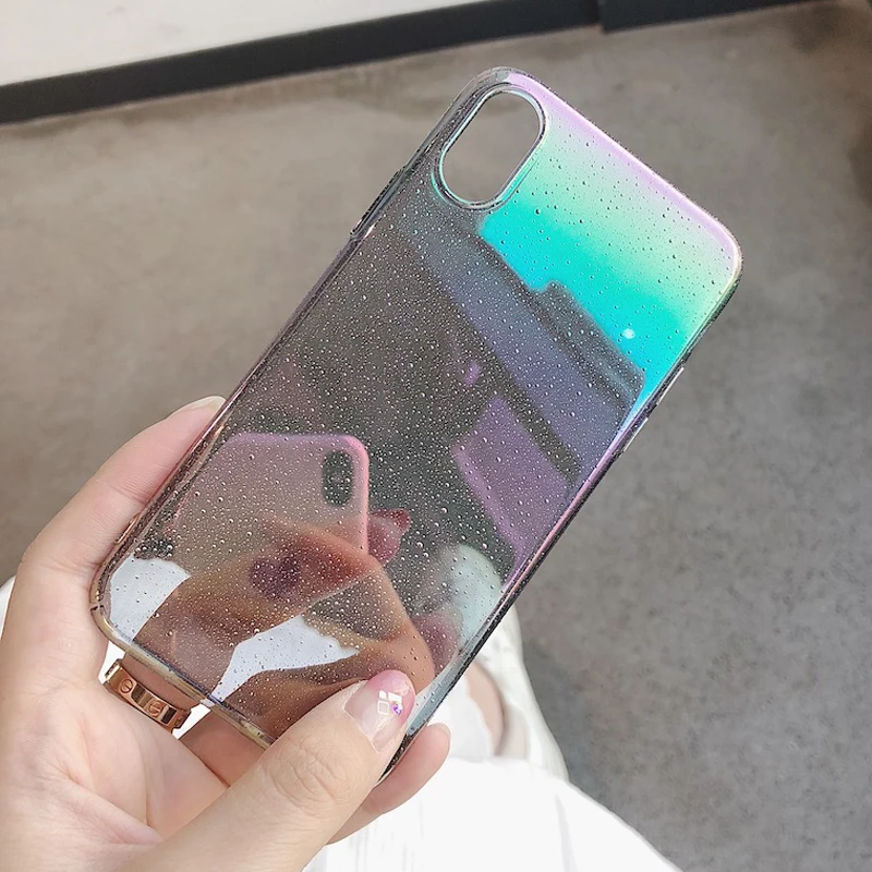 Чехол для Телефона iPhone X XR XS Max 8 7 6 6s Plus забавный чехол в виде капли воды цветные