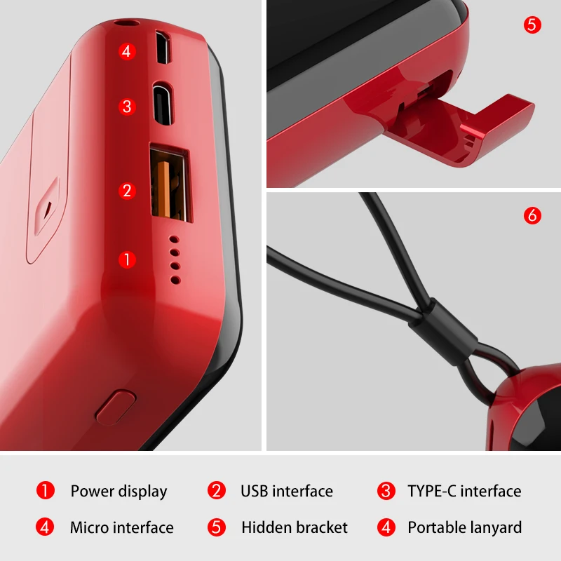 LINGCHEN 10000mA мини банк питания PD 3 0 быстрое зарядное устройство для iPhone Xiaomi Mi 9 Huawei