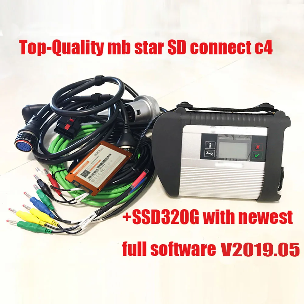Высококачественный полный чип mb star c4 SD connect с новейшим программным обеспечением