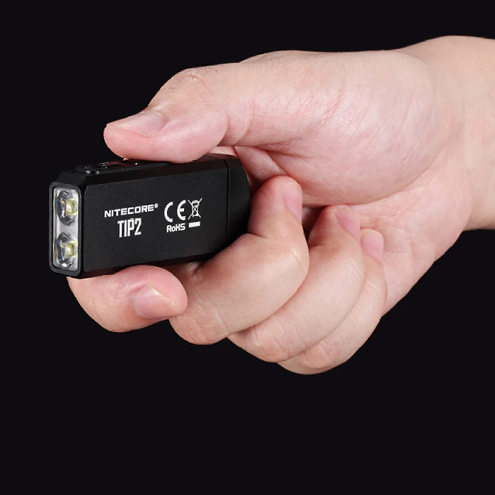 Nitecore TIP2 маленький перезаряжаемый брелок-светильник 720 LMs 2x CREE светодиодный светильник с батареей вес пальмового размера светильник-вспышка