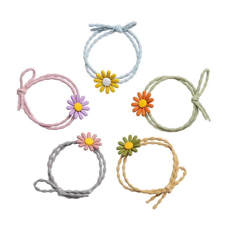 Hair Oranment Fashion Women Girls Flower Elastic Band Ponytail Holder Headbands Scrunchie Rubber Bands Accessories |