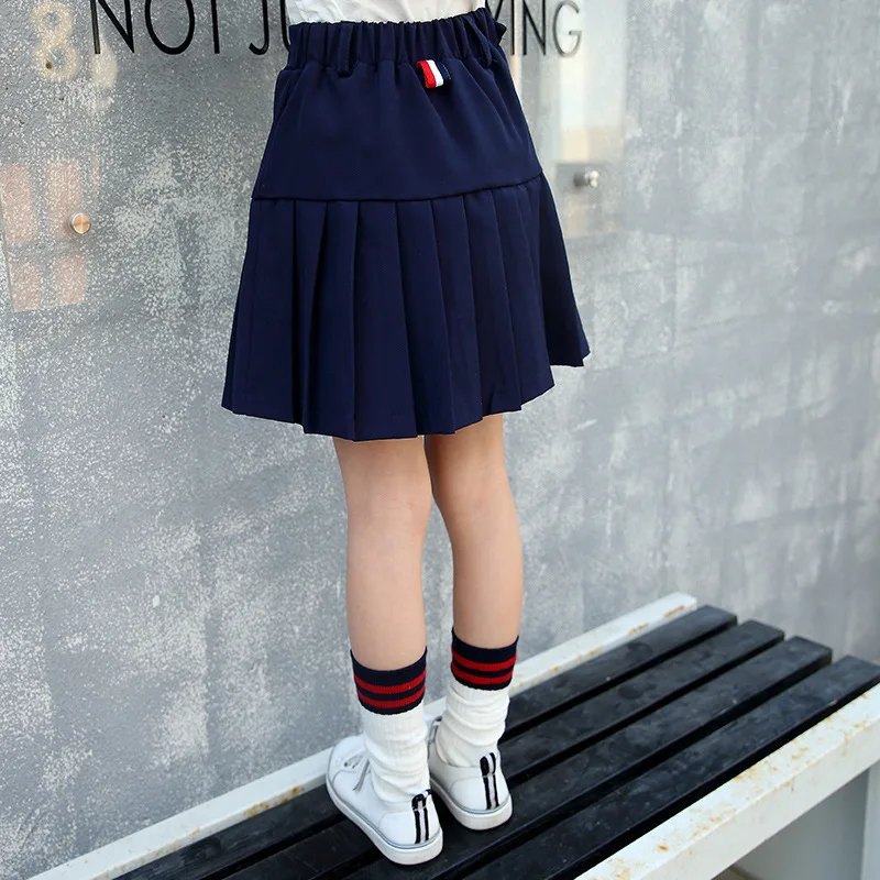 Детская одежда новая весенняя короткая юбка с рисунком для девочек школьная