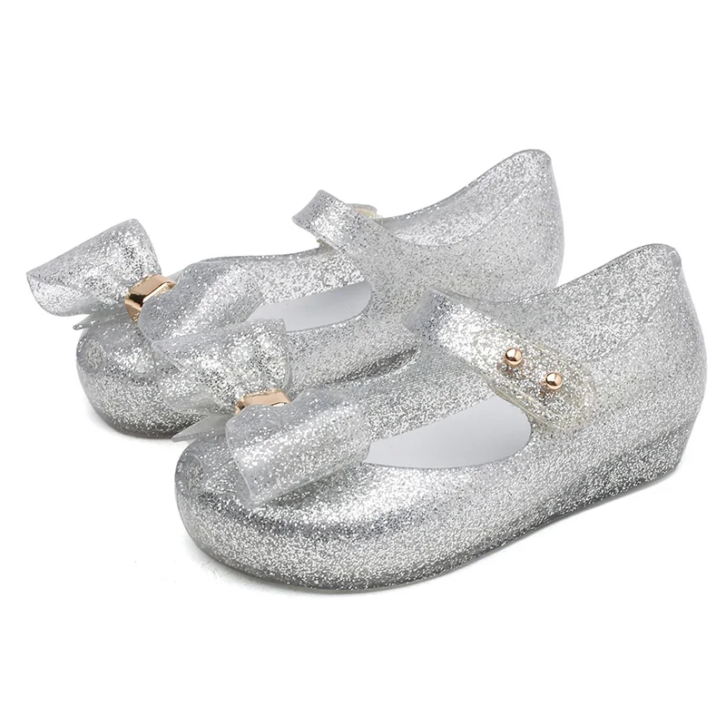 Mini Melissa/обувь с маленьким бантом Сандалии для девочек Новинка 2020 года Прозрачные