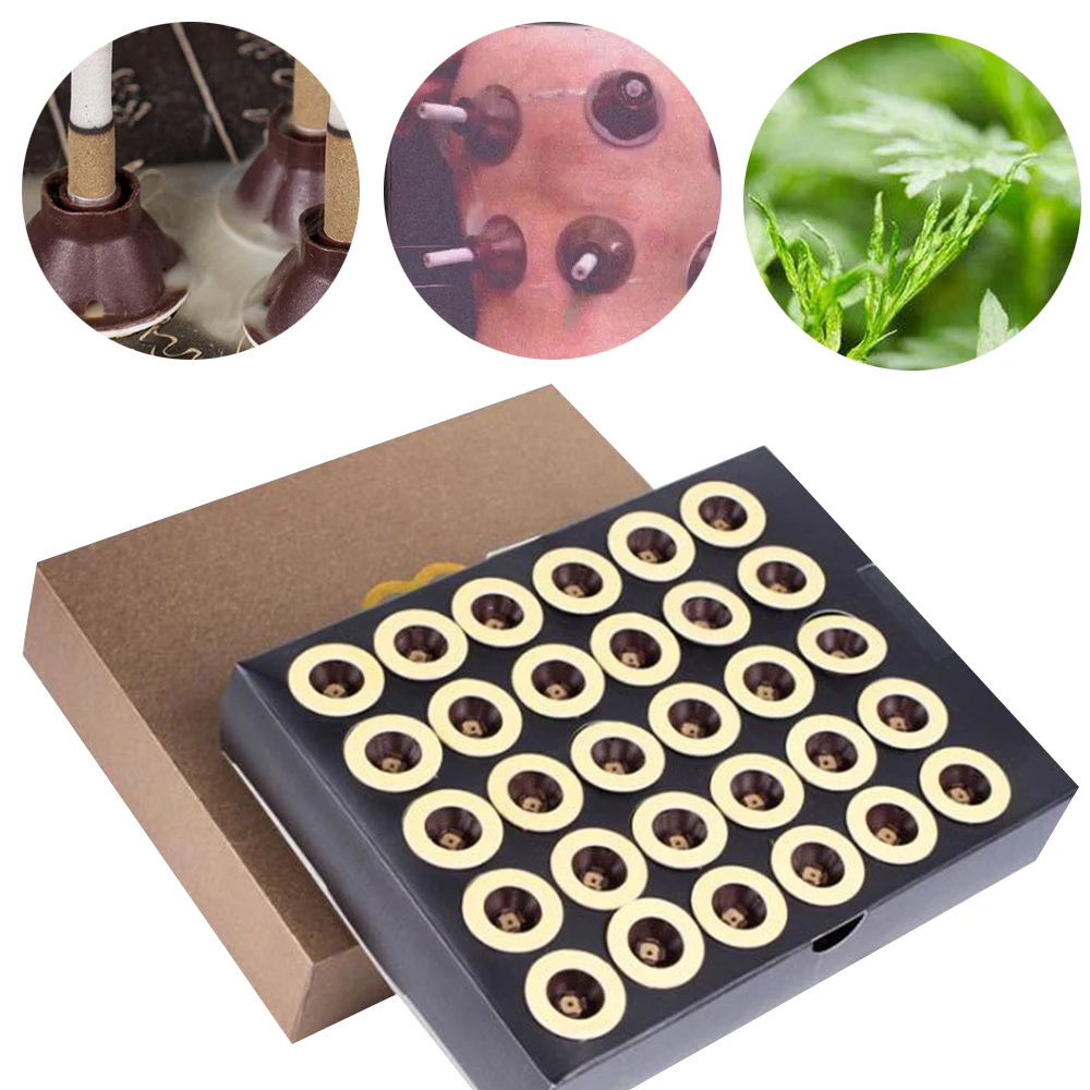 60 шт./лот самоклеющиеся точки массаж Moxa Стик мини трубка для моксотерапии паста