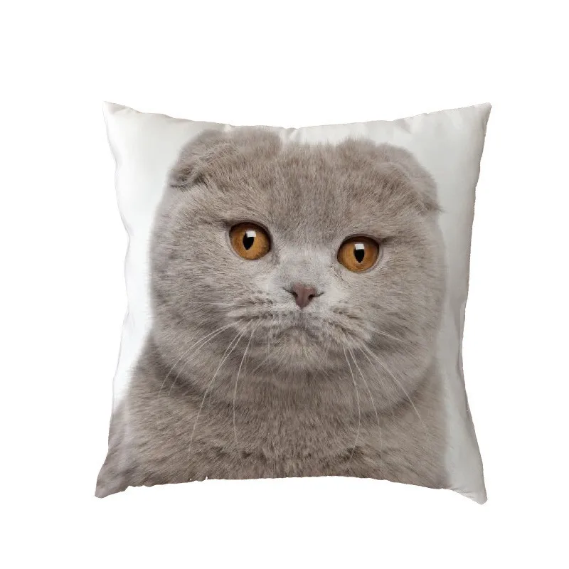 Индивидуальная подушка для котенка Чехол Декоративные наволочки кожа
