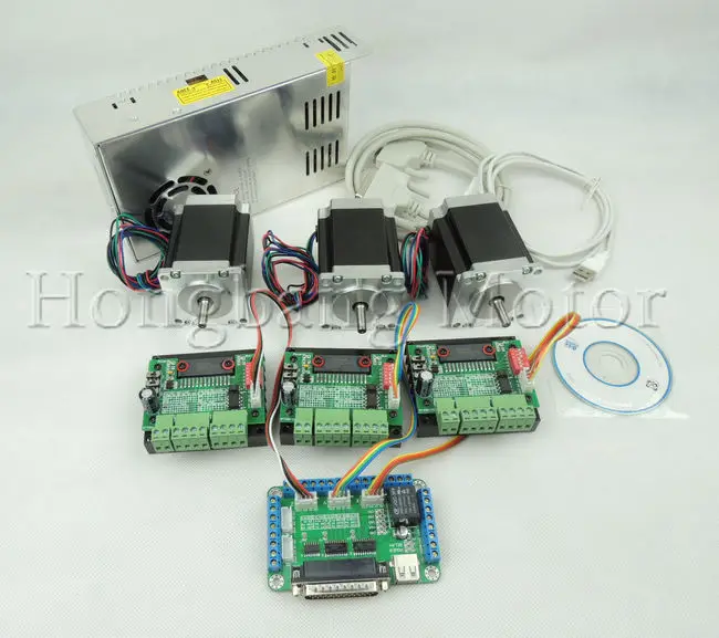 Комплект 3-осевого контроллера CNC 3 драйвера шагового двигателя TB6560 + 5-осевая