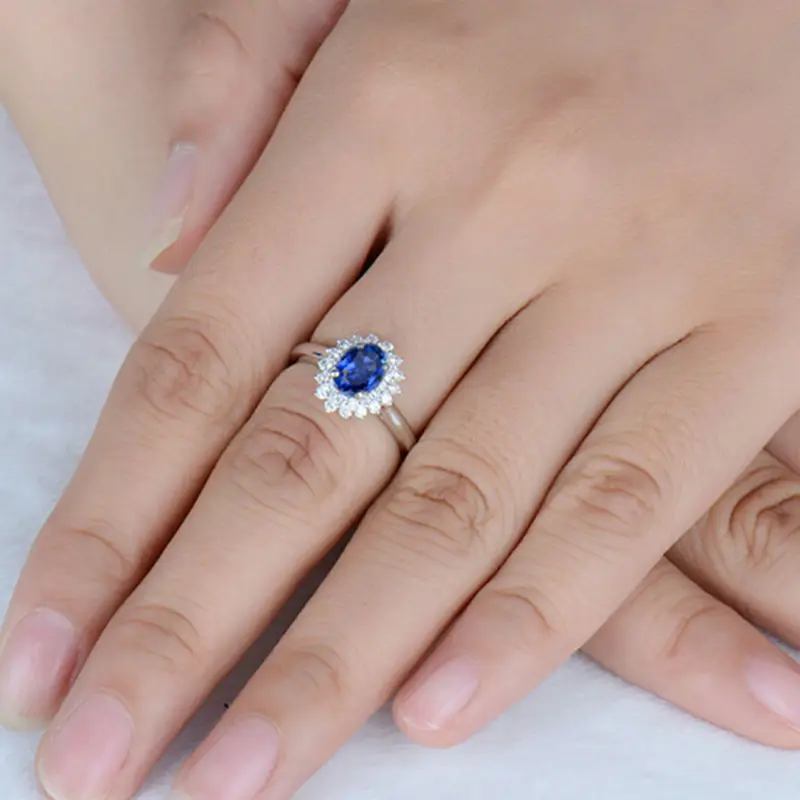 Женское Обручальное Кольцо LOVERJEWELRY элегантное овальное кольцо из танзанита 18