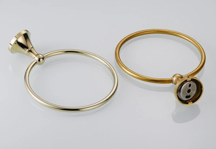 Бесплатная доставка Золотое кольцо для полотенец в классическом стиле гостиницы