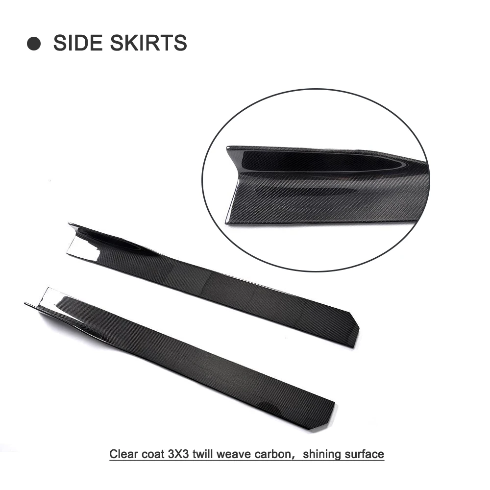 115 см Универсальный углеродного волокна сторона юбки расширения бампера для BMW F87
