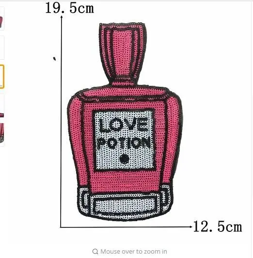 DD 2psPink Приворотное зелье духи BottlePatches для одежды термотрансфер патч термо плавкая