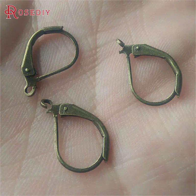 Медные серьги с имитацией родия 40 шт. 14*10 мм|earrings ceramic|copper findingsearrings leopard |
