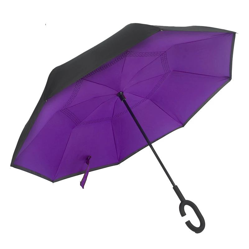 

YADA Newspaper Reverse Umbrella Folding For Women Double Layer Inverted Umbrellas Rainproof Parasol Rain Sun Car Umbrella YD089