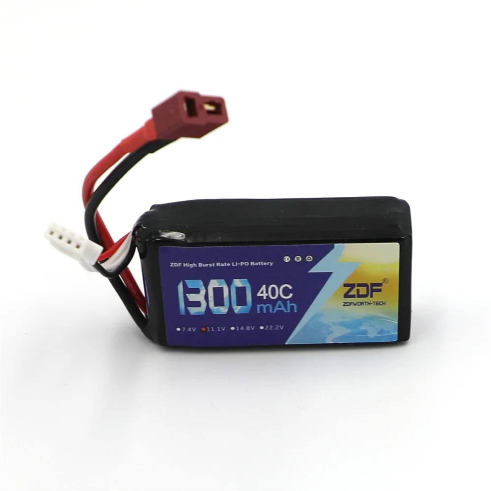 ZDF Oriainal Power 11 1 V 1300Mah 40C MAX 80C T Plug Lipo Battery 3s для радиоуправляемого автомобиля самолета