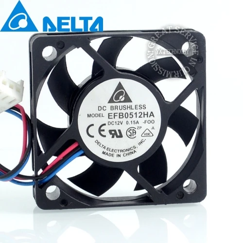 Для Delta 3-проводной 50*50*10 мм 50 EFB0512HA 5010 12 В 0.15A 5 см PWM скоростной охлаждающий