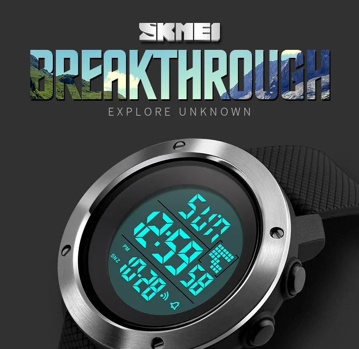 Skmei Модные мужские спортивные часы Chrono Двойное время цифровые наручные часы мужские цифровые светодиодные электронные часы мужские Relogio Masculino