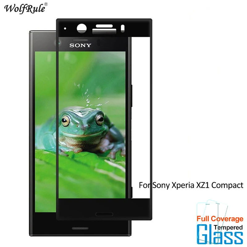 

WolfRule For Glass Sony Xperia XZ1 Compact Screen Protector Tempered Glass For Sony Xperia XZ1 Compact Glass Full Phone Film
