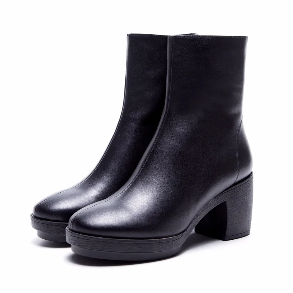 Арден фуртадо Новинка 2017 г. Осень натуральная кожа квадратный Обувь на высоком