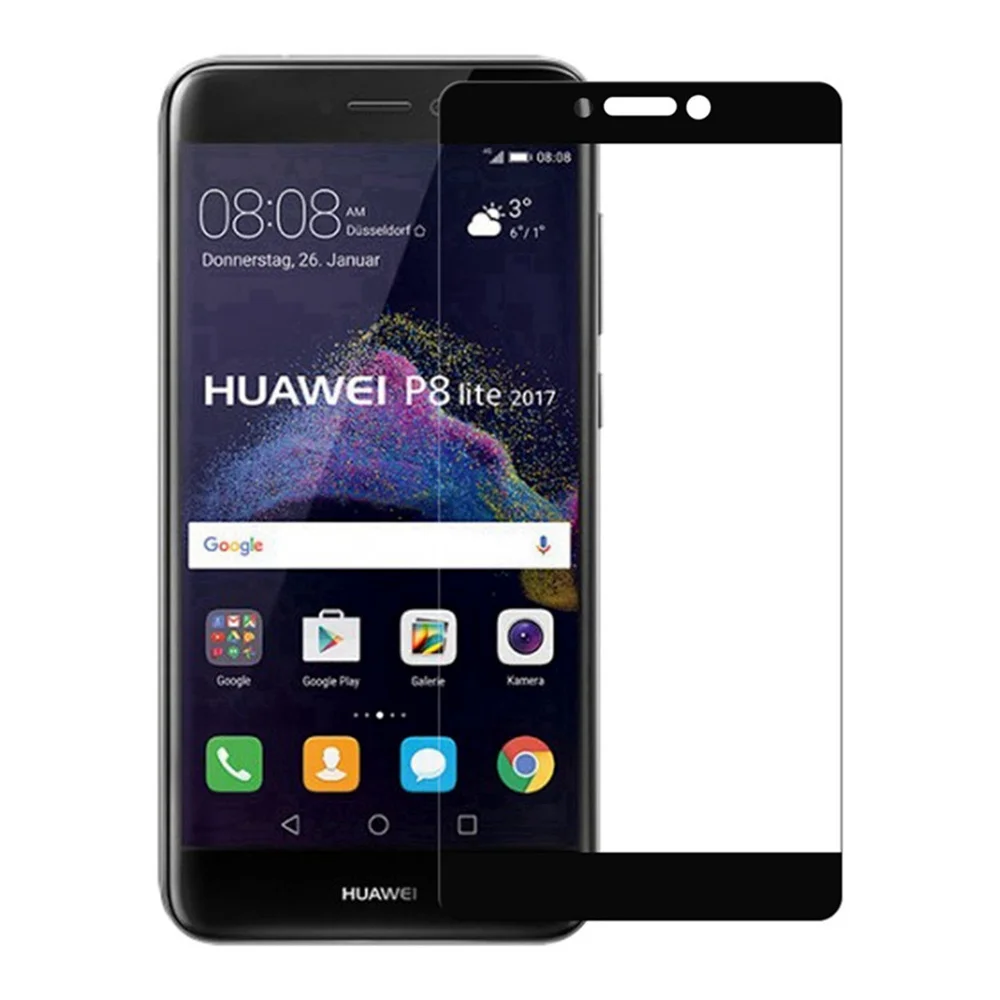 For huawei honor 6x V8 V9 8 P9 P10 LITE  PLUS P8 lite 2017 full cover tempered glass Original screen film full  protection