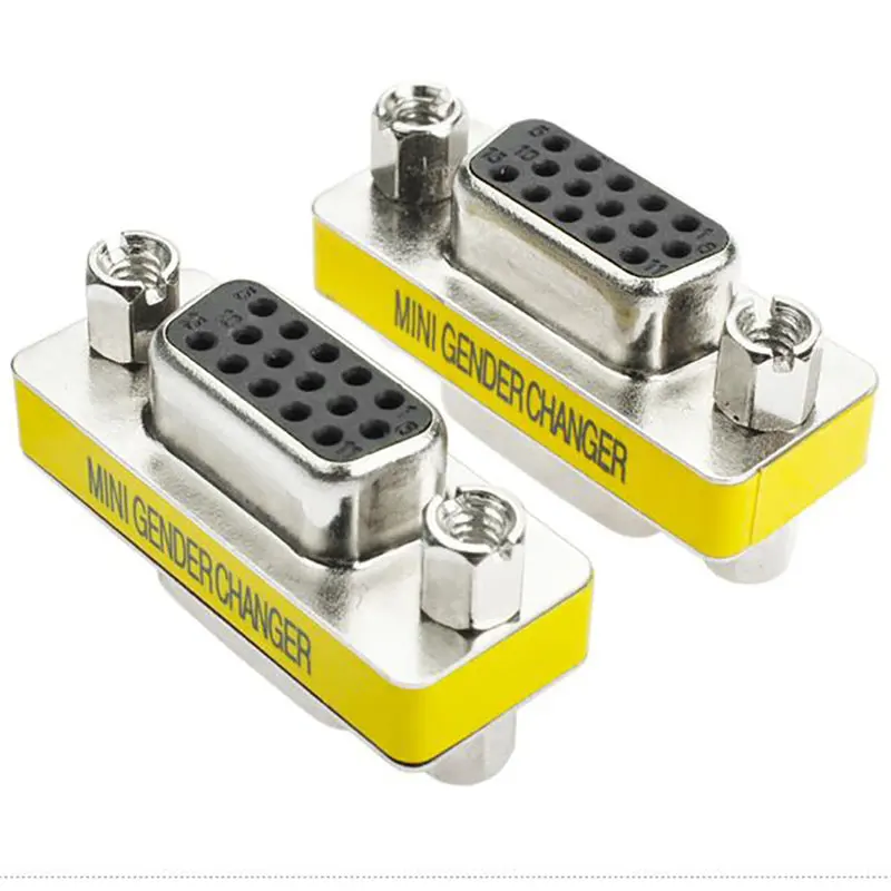 Переходник для разъема VGA / SVGA 15pin Женский и женский кабель соединитель
