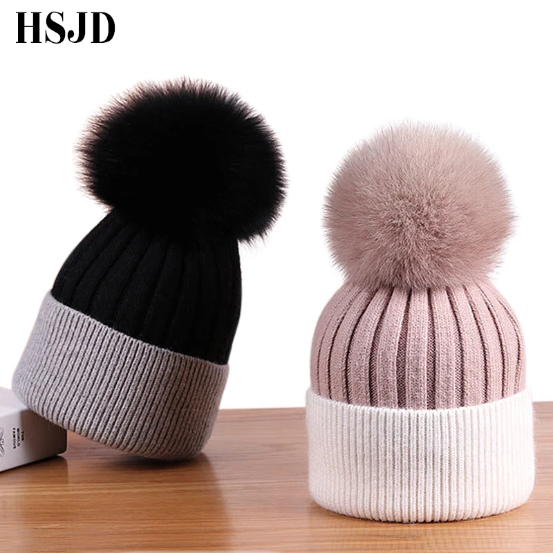 Новинка 2018 женские зимние шерстяные вязаные шапки модные теплые шапочки с