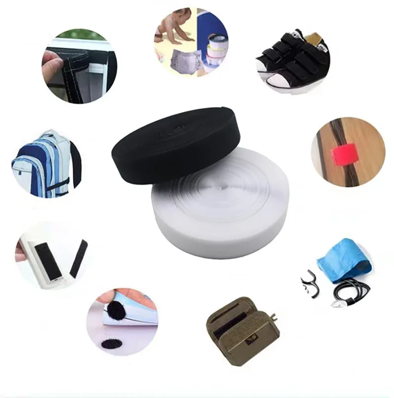 

1M/Pair 25MM Hook and Loop fastener Tape NO Self Adhesive Fastener Tape the hooks Sewing Accessories DIY craft No