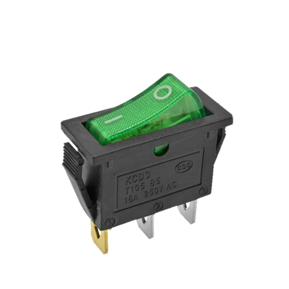 5 шт. KCD3 кулисный переключатель 15A/16A/20A 125 V/250 V ВКЛ-ВЫКЛ-на 2 позиции 3 позиции 2Pin 3Pin электротехнического оборудования Мощность переключатель