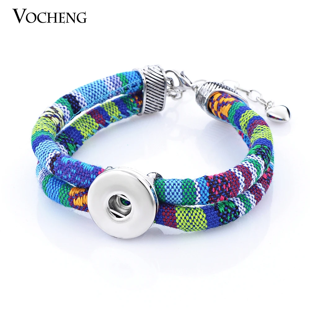 

10pcs/lot 8 Colors 18mm Vocheng Snap Button Charms Bracelet Interchangeable Jewelry NN-299*10 Free Shipping