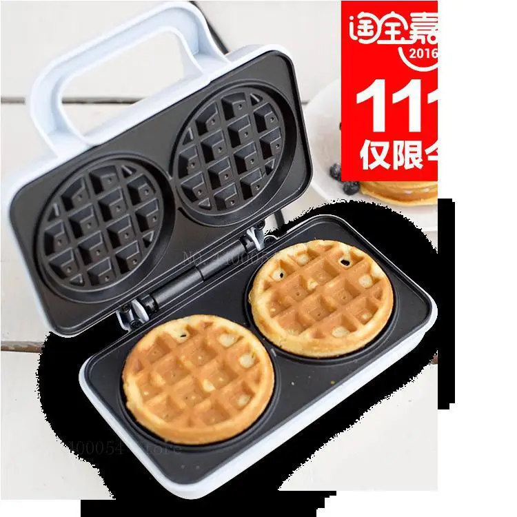 Вафельница из нержавеющей стали 640 Вт 2 отверстия для гамбургеров антипригарная