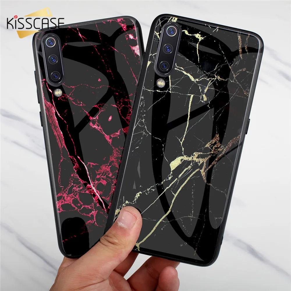 KISSCASE роскошный стеклянный мраморный чехол для Xiaomi Mi A1 винтажный градиентный Capinhas