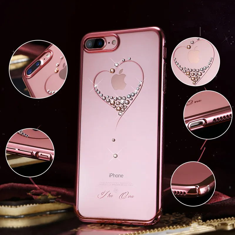 KINGXBAR чехол для iPhone 7X8 плюс кристаллами от Swarovski со стразами 8 7 Чехол Diamond ПК| |