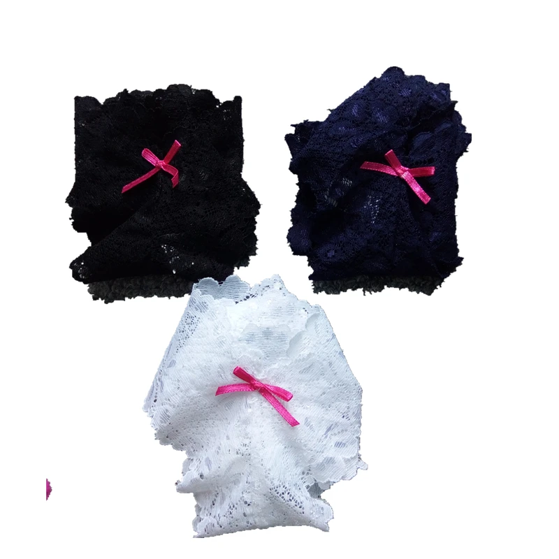 black blue white Ixuejie 3 шт./лот S-XL размера плюс женские кружевные стринги большого размера сексуальные трусики быстросохнущие модные трусы - Цвет: black blue white