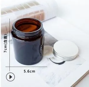 100 ml Стеклянные бутылки горшок для изготовления свечей Diy с большим горлышком коричневая чашка для свечей 250 мл пустые бутылки ручная бутылка для отбора проб - Цвет: 100 ml