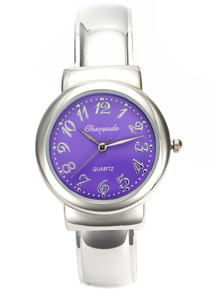 Для женщин модные простые металлический браслет Часы женские популярные Сталь