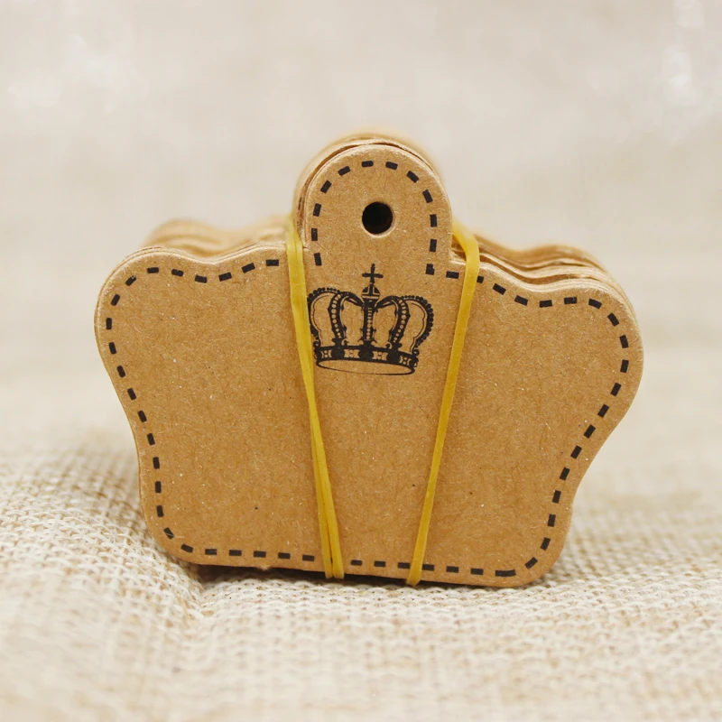 2017 карточка для ожерелья крафт/белая корона бирка крафт 41x51 мм DIY браслет дисплей