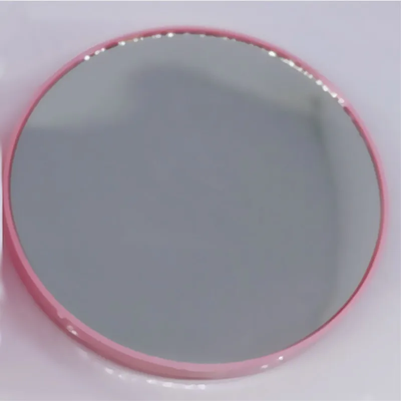 10X Pink Part Вращающийся на 360 градусов светодиодный сенсорный экран, зеркало для макияжа, 10X Настольный макияж, профессиональное косметическое зеркало, на батарейках, 22 лампы - Цвет: 10X Pink Part