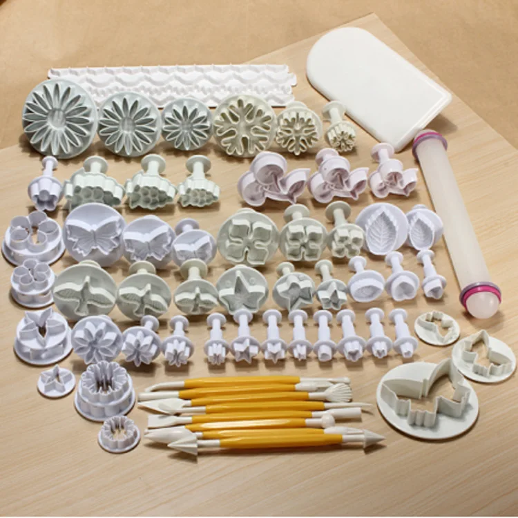 68 шт./компл. пластиковые помадки украшения торта Sugarcraft плунжерный резак