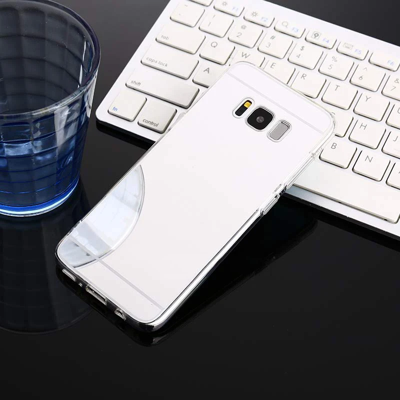 Гальванический зеркальный чехол для Samsung Galaxy A7 A6 A8 Plus A9 2018 S8 S9 S10 S10e мягкий