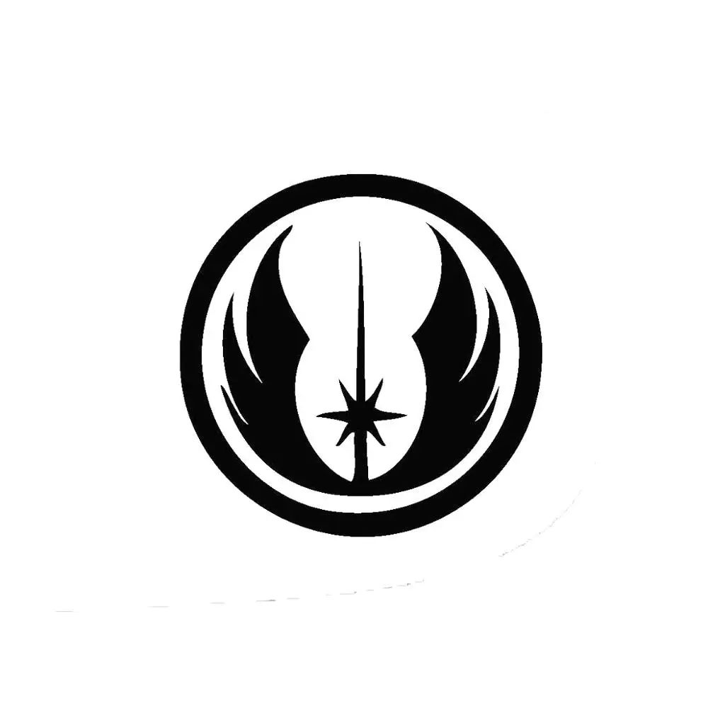 Black Jedi заказ Звездные войны семейные наклейки для автомобиля наклейки на бампер водонепроницаемый задний лобовое стекло виниловая наклейка Мультяшные автомобильные аксессуары TT189 - Название цвета: Black
