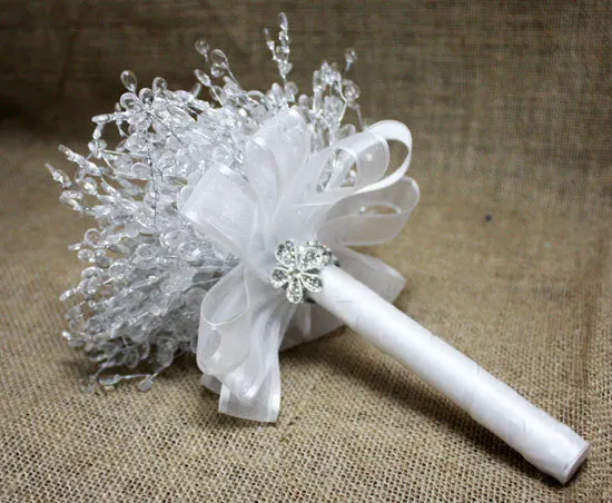 Crystal Wedding Bouquet Handmade Diamond Accessories Romantic Flowers Bouquets For Brides | Свадьбы и торжества