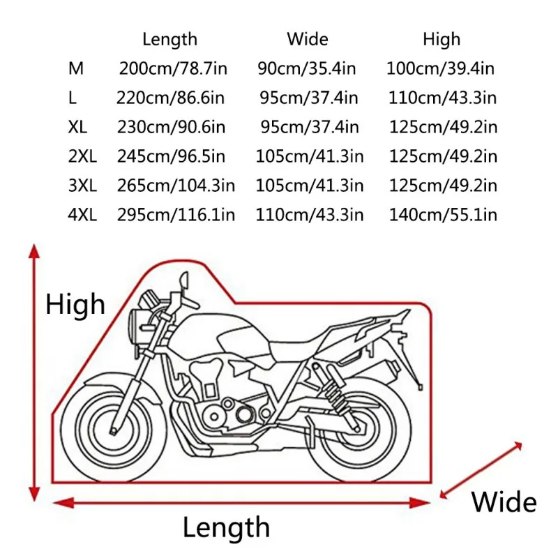 Waterproof Sun Motorcycle Cover Electric Bicycle Cover Dustproof UV Protector Portable Outdoor Rainproof Rain Cover