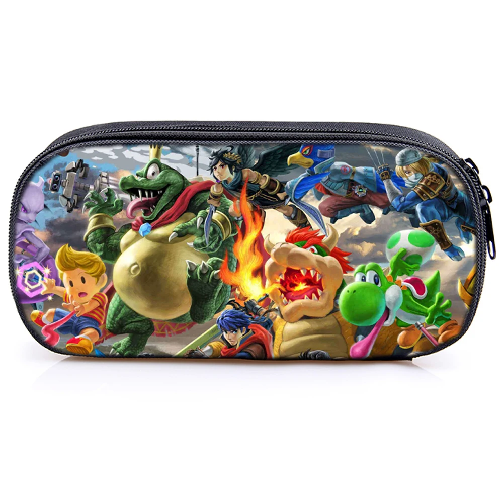 2 Чехол для карандашей Super Mario Smash Bros, косметический чехол для мальчиков и девочек, школьные принадлежности, канцелярские сумки для хранения, косметичка - Цвет: 2