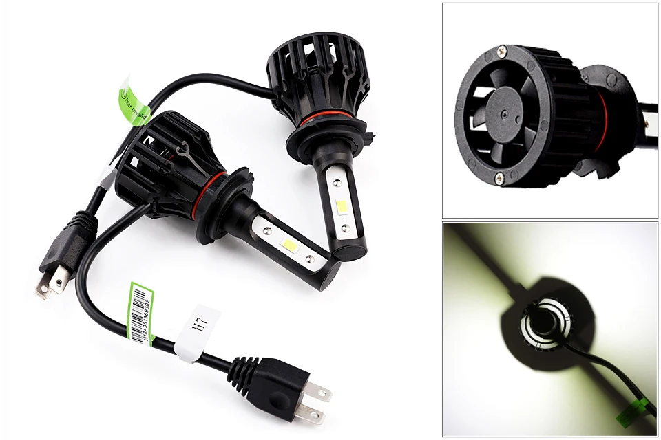 Oslamp T5 72 Вт H4 светодиодный фонарь для автомобиля 6500 К Белый COB чипы все-в-одном светодиодный H7 автомобильные фары с охлаждающим вентилятором 12 В H11 9005 9006 HB4
