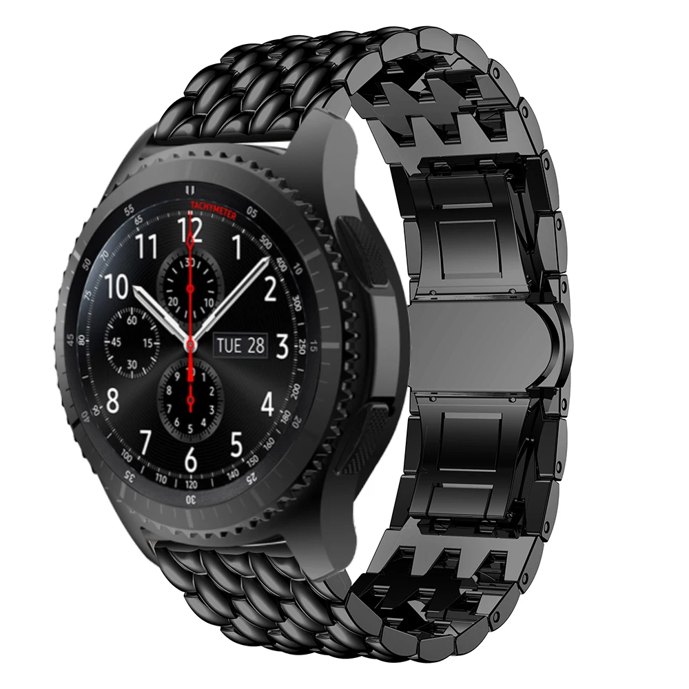 Ремешок из нержавеющей стали для Xiaomi Huami Amazfit GTR 47 мм/gtr2 сменный Браслет Samsung Galaxy 46