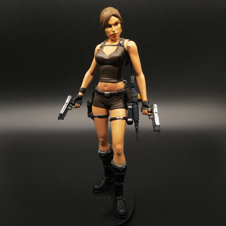 SAINTGI Tomb Raider талии Лара. крофт Resident Evil mitrailleuse коробка игры X psp ПВХ 17 см хищников